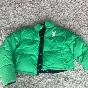 Green playboy coat